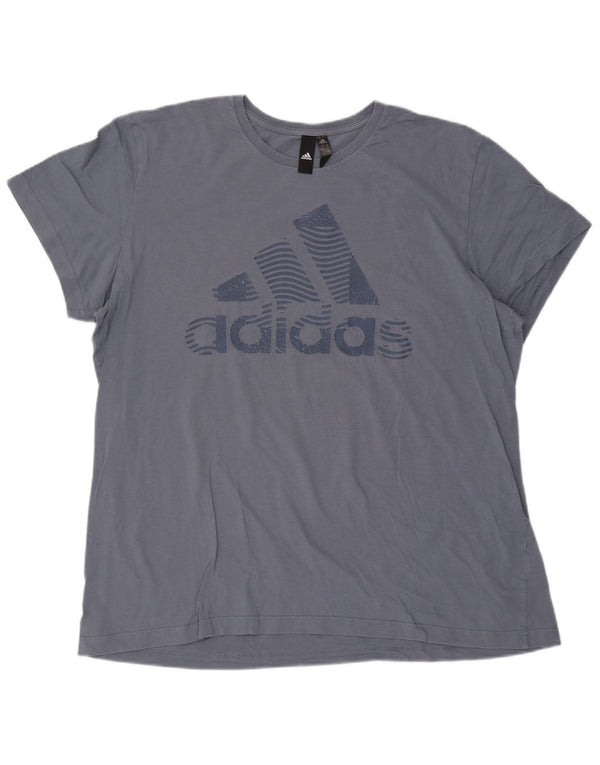 Tricou grafic Adidas pentru femei Top UK 20 2XL Blue Bumbac
