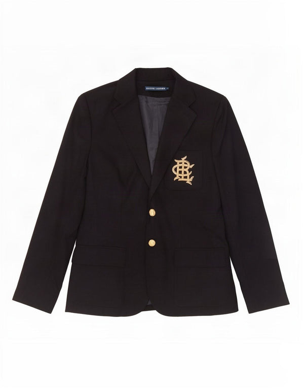 Jachetă pentru femei Ralph Lauren, cu 2 nasturi, lână, albastru bleumarin