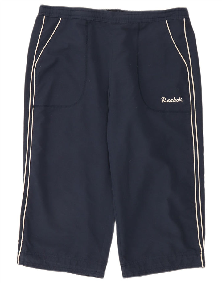 Bermude sport Reebok pentru femei UK 14, mari, poliester, albastru