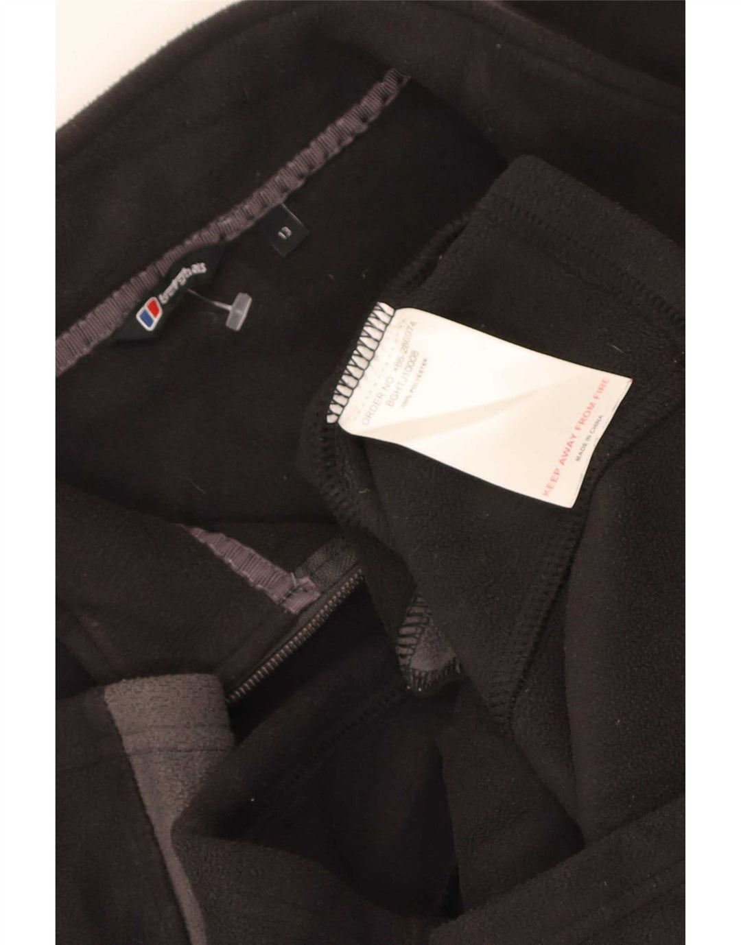 Jachetă fleece pentru băieți Berghaus 12-13 ani, negru, poliester color bloc