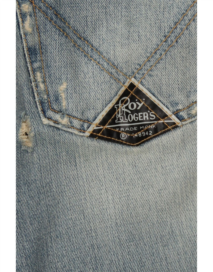 ROY ROGERS Blugi Distressed drepte pentru bărbați W31 L36 Bumbac albastru