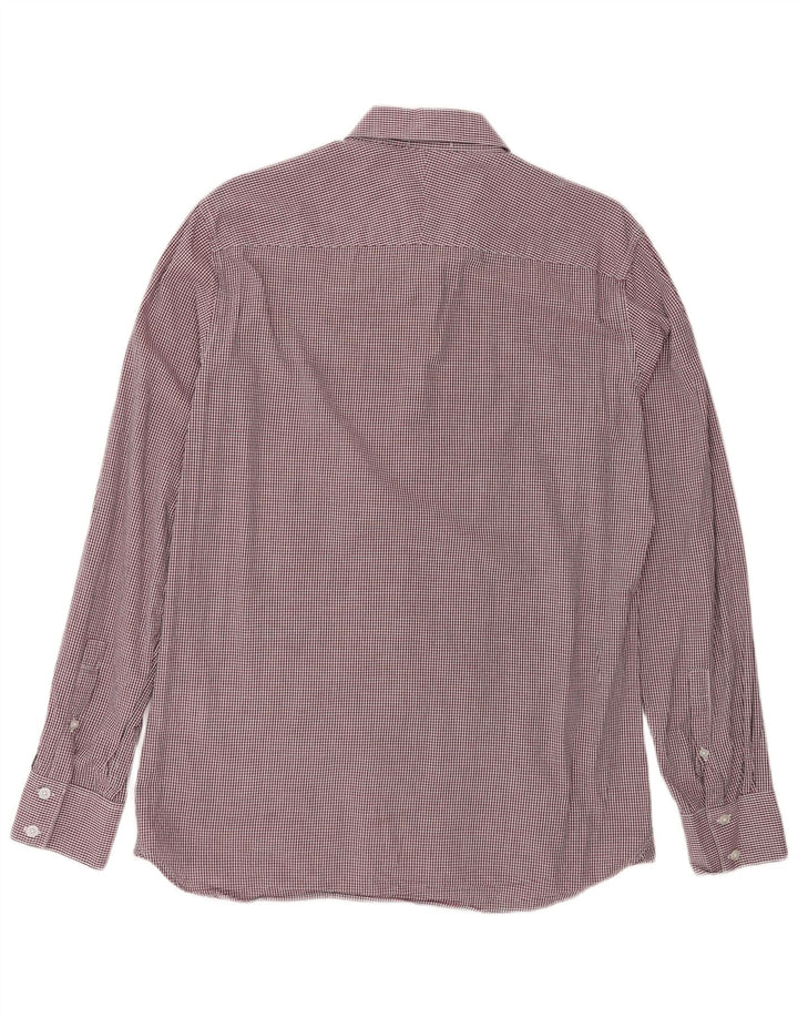 Cămașă pentru bărbați Dkny, bumbac vichy burgundy mediu