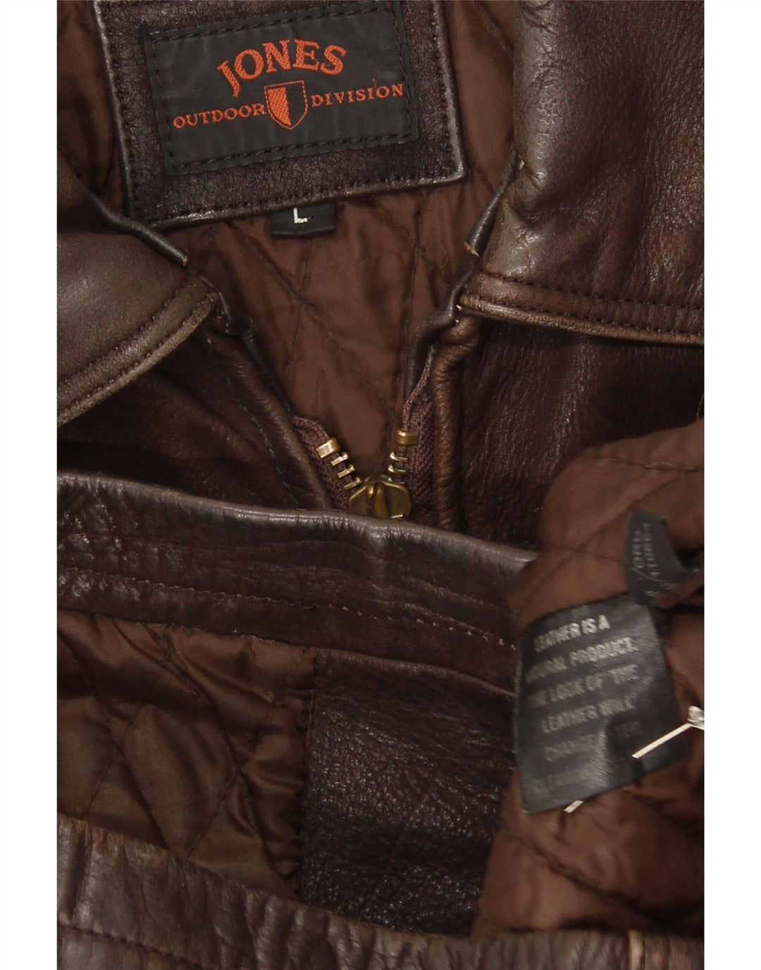 Geacă din piele pentru bărbați Jones UK 40, maro, piele mare