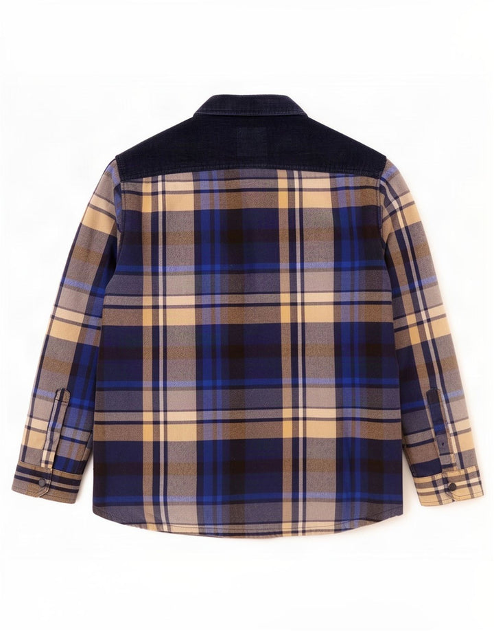 Cămașă pentru bărbați Marks & Spencer Cămașă Lumberjack XL, poliester cu carouri albastre