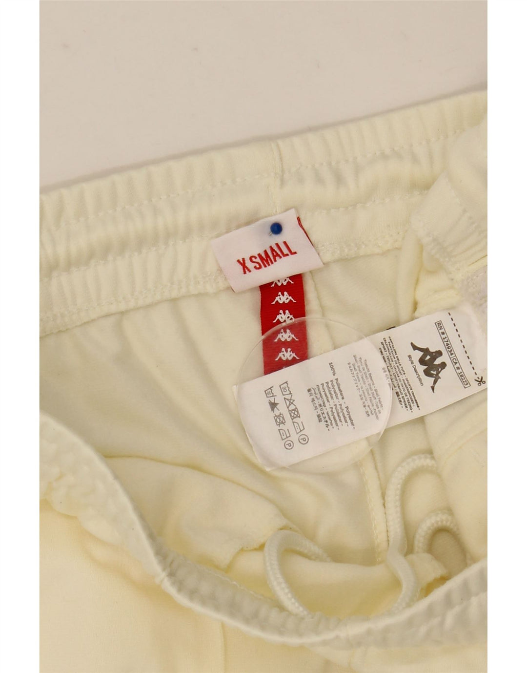 Pantaloni de trening cu grafică pentru bărbați Kappa Pantaloni de jogging XS Poliester alb