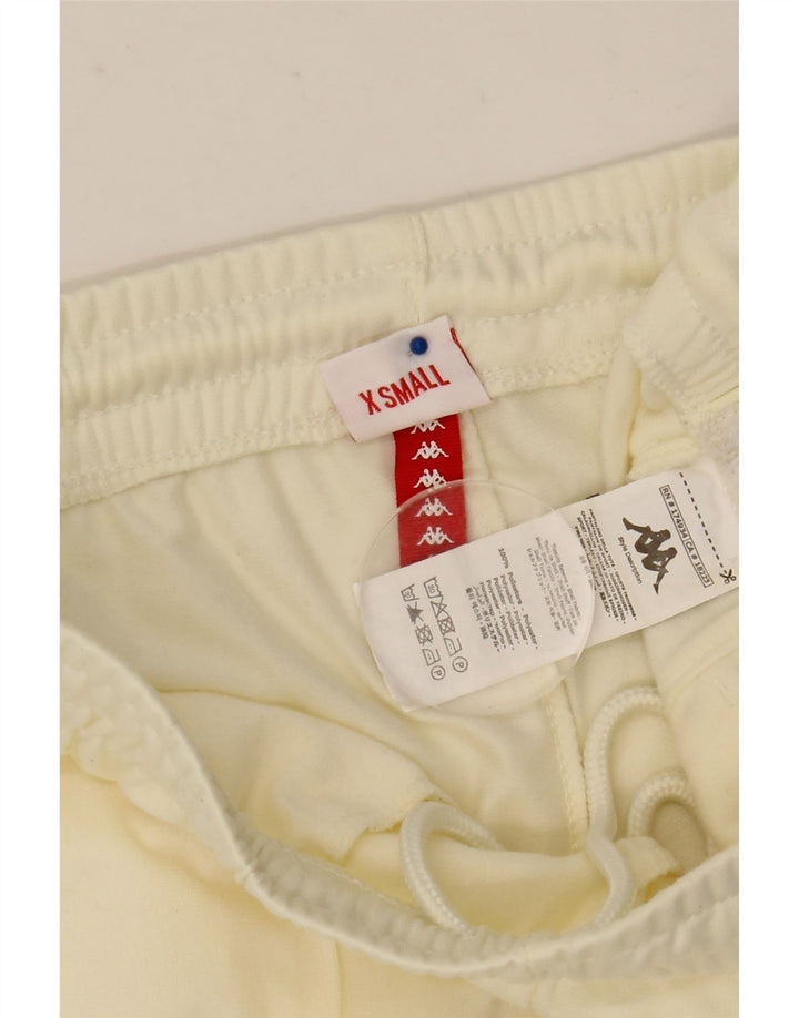 Pantaloni de trening cu grafică pentru bărbați Kappa Pantaloni de jogging XS Poliester alb