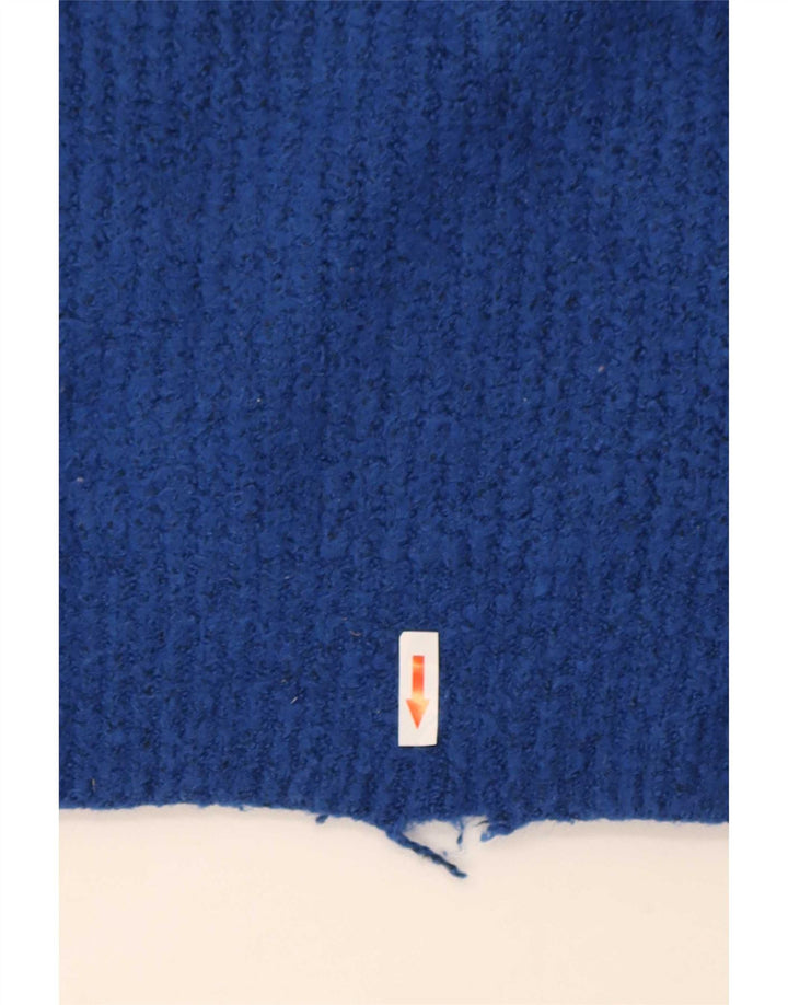 Pulover supradimensionat pentru femei Zara, cu gât rulat, UK 10 Mic, albastru acrilic
