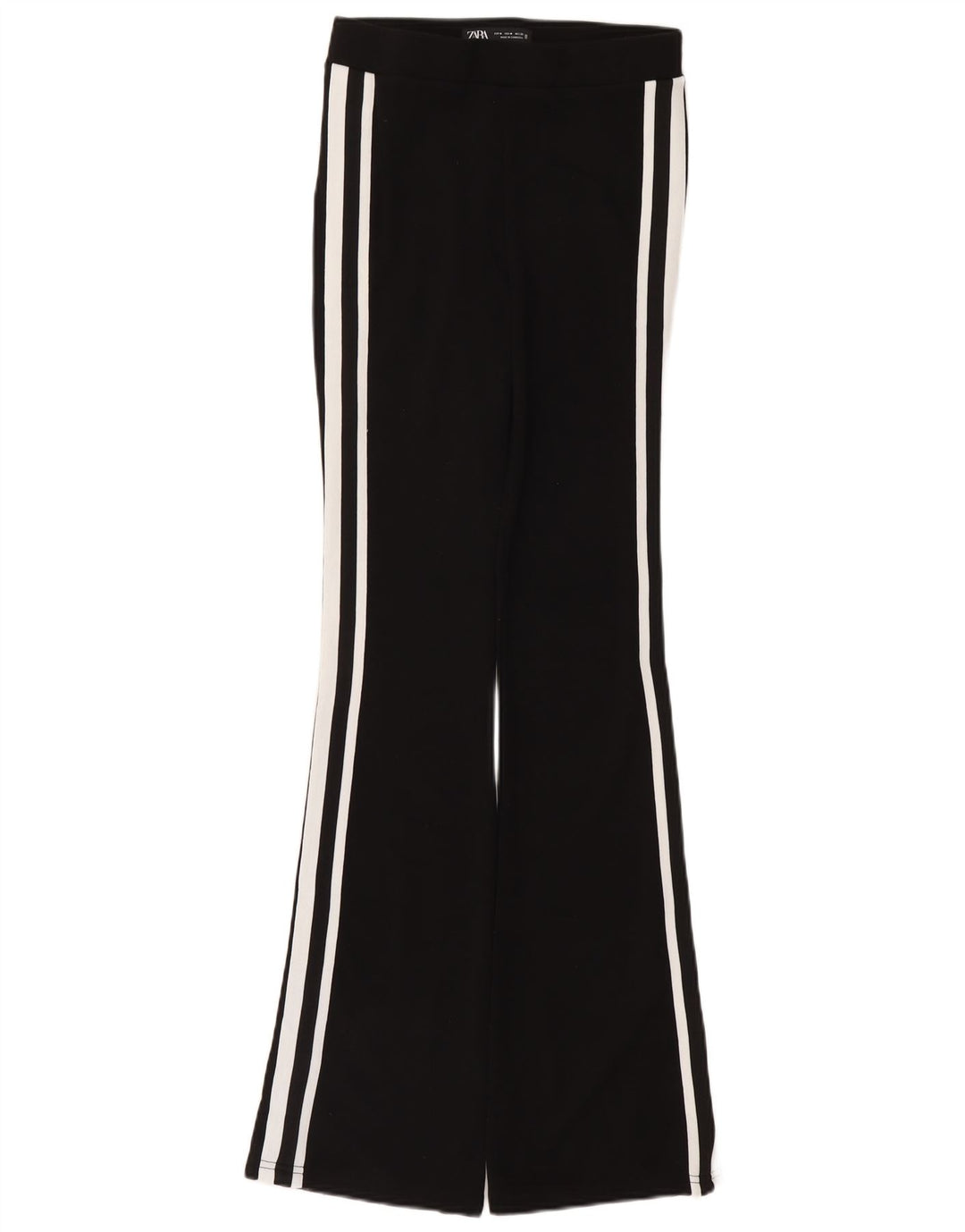 Pantaloni de trening Zara pentru femei Flare Poliamidă neagră medie