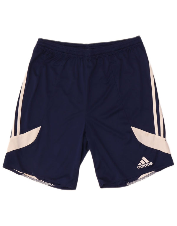 Pantaloni scurți sport Adidas Climalite pentru băieți 15-16 ani 2XL bleumarin color block
