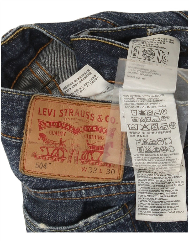Blugi drepti pentru bărbați Levi's 504 W32 L30 albastru