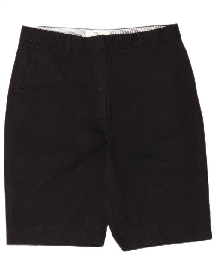Pantaloni scurti chino pentru femei Marks & Spencer UK 12 Medium W30 Bumbac negru