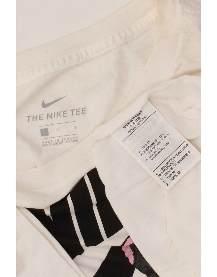 Tricou grafic Nike pentru bărbați Top mare din bumbac alb
