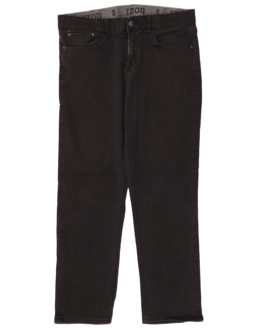 Blugi drepti pentru bărbați IZOD, cu ajustare normală, W34 L30, bumbac negru