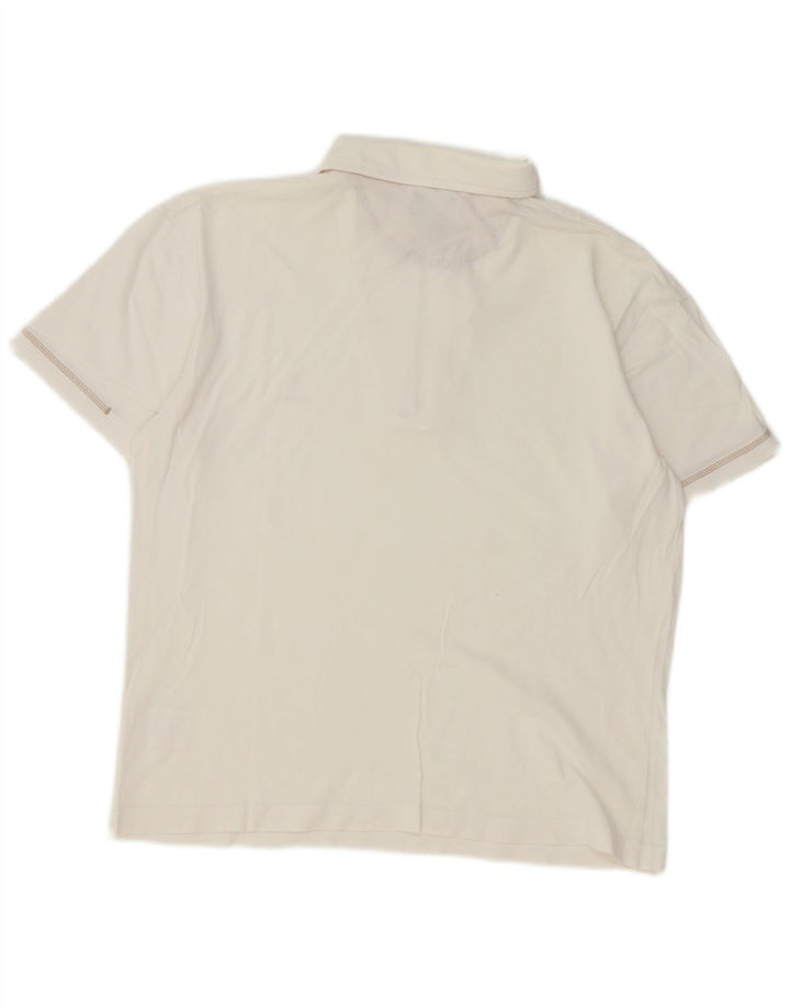 Tricou polo Trussardi Jeans pentru bărbați, bumbac alb mic