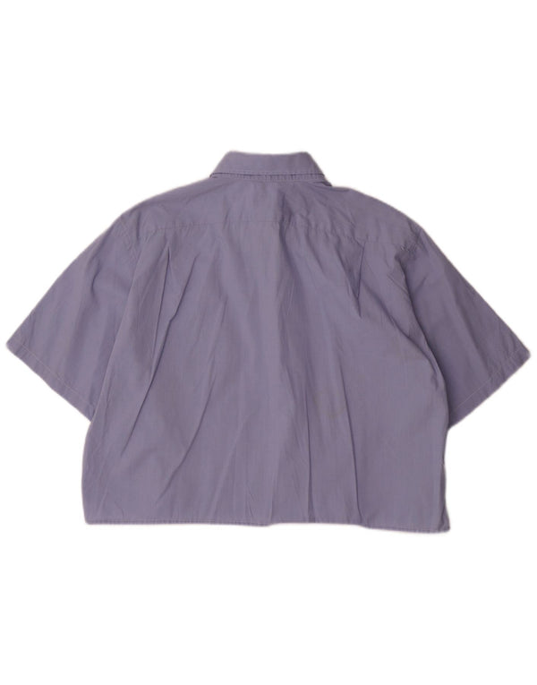 Cămașă cu mânecă scurtă supradimensionată pentru femei LACOSTE Mărimea 43 Mare Albastru