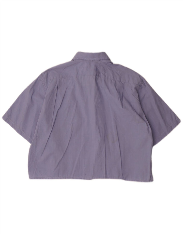 Cămașă cu mânecă scurtă supradimensionată pentru femei LACOSTE Mărimea 43 Mare Albastru