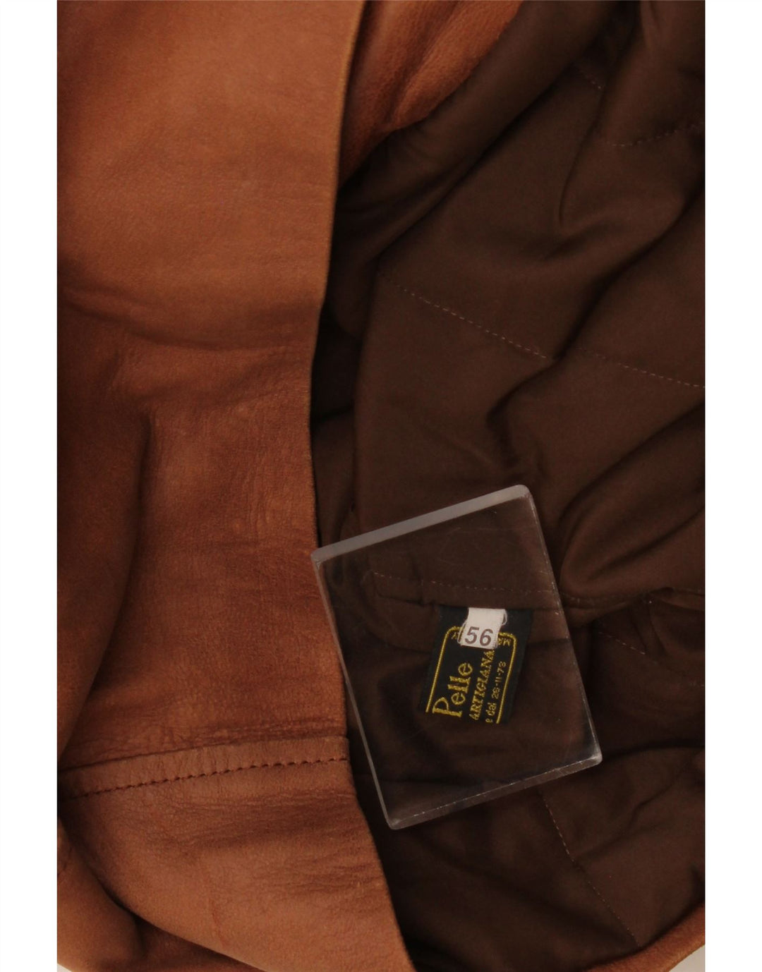 Palton din piele vintage pentru bărbați IT 56 3XL din piele maro
