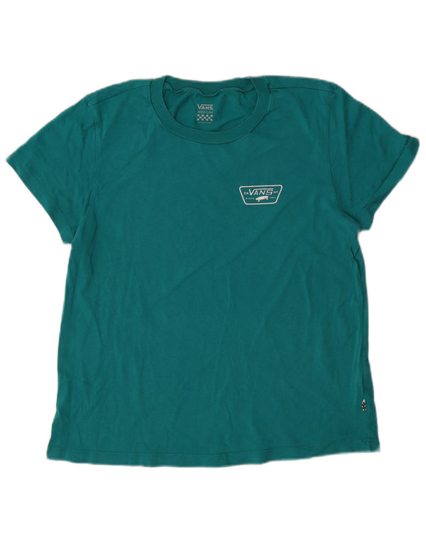Tricou grafic Vans pentru femei Top UK 12, bumbac verde mediu
