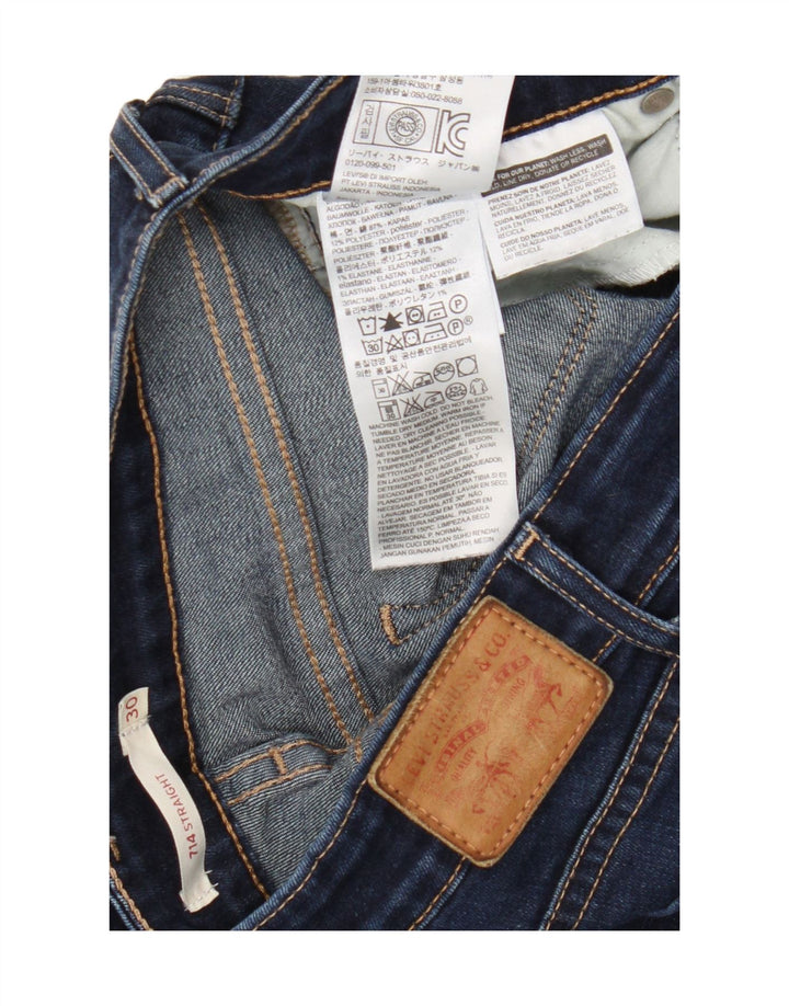 Blugi drepti pentru femei Levi's 714 W30 L32 bumbac bleumarin