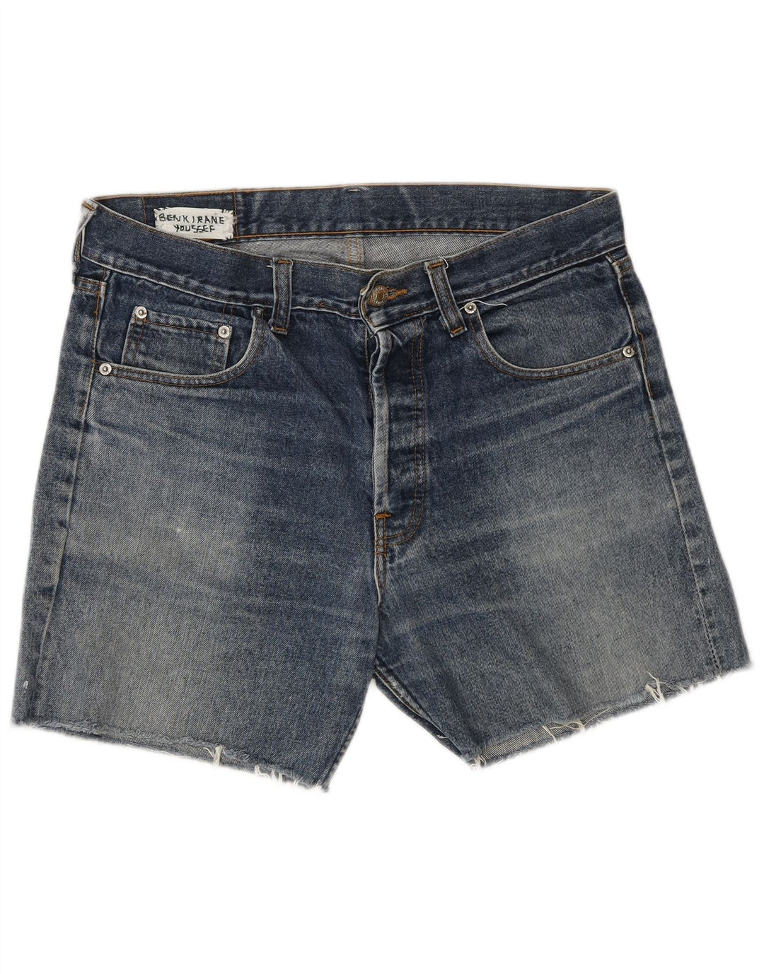 Pantaloni scurți din blugi pentru bărbați LEVI'S 501 W34, bumbac albastru mare