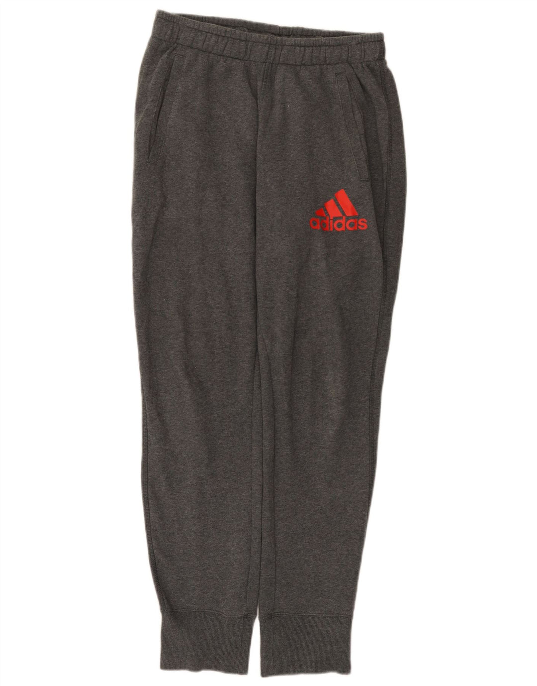 Pantaloni de trening Adidas pentru bărbați Joggeri din bumbac gri mediu