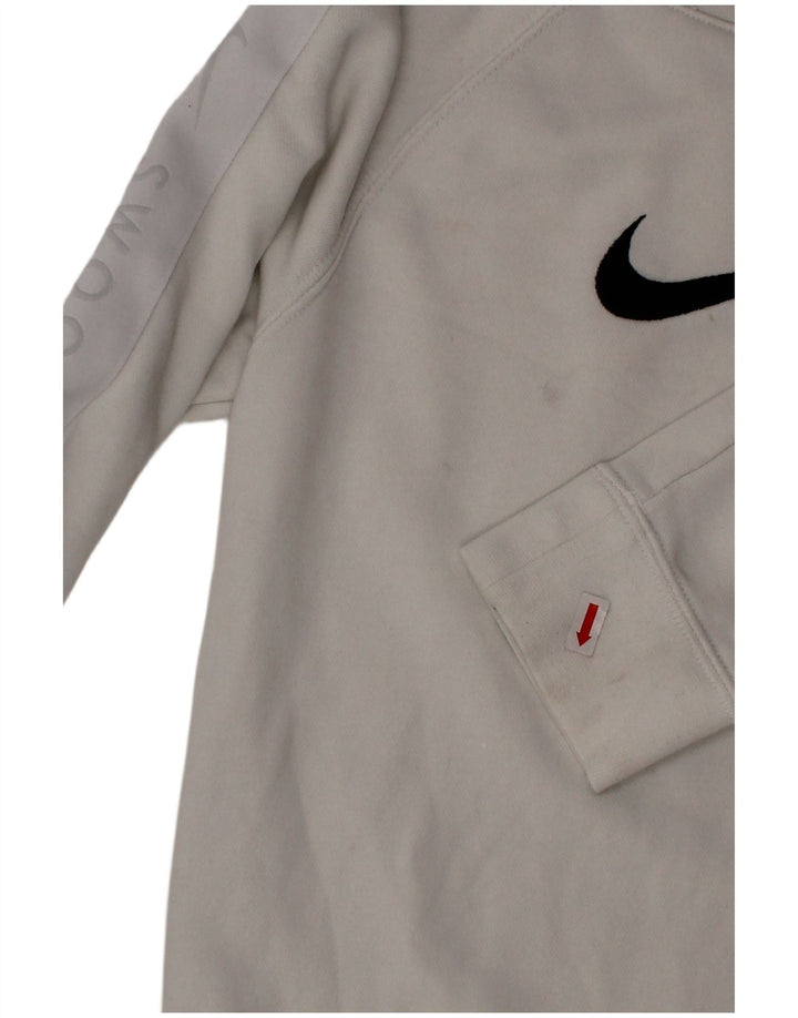 Pulover NIKE Swoosh Standard Fit pentru băieți, 8-9 ani, mic, alb
