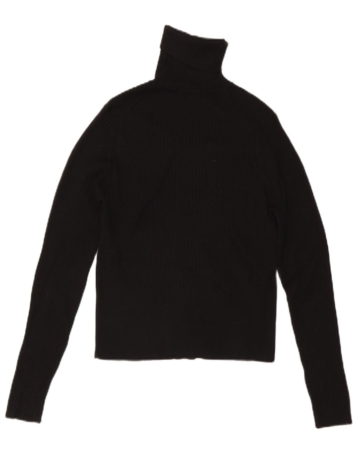 Pulover cu gât rulat Zara pentru femei UK 14 mare negru