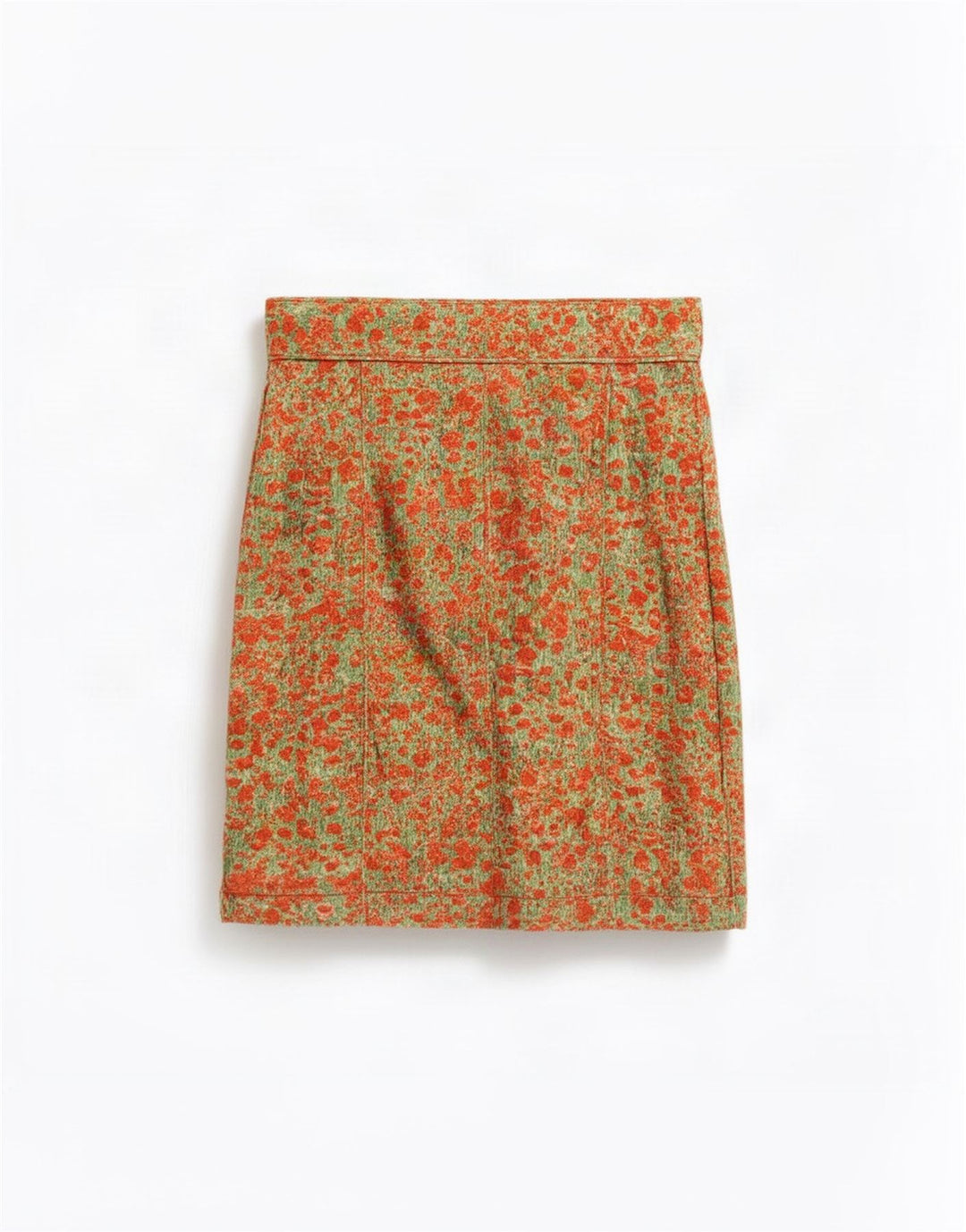 Fustă A-Line pentru femei Paul Smith, model abstract, bumbac portocaliu mediu W30