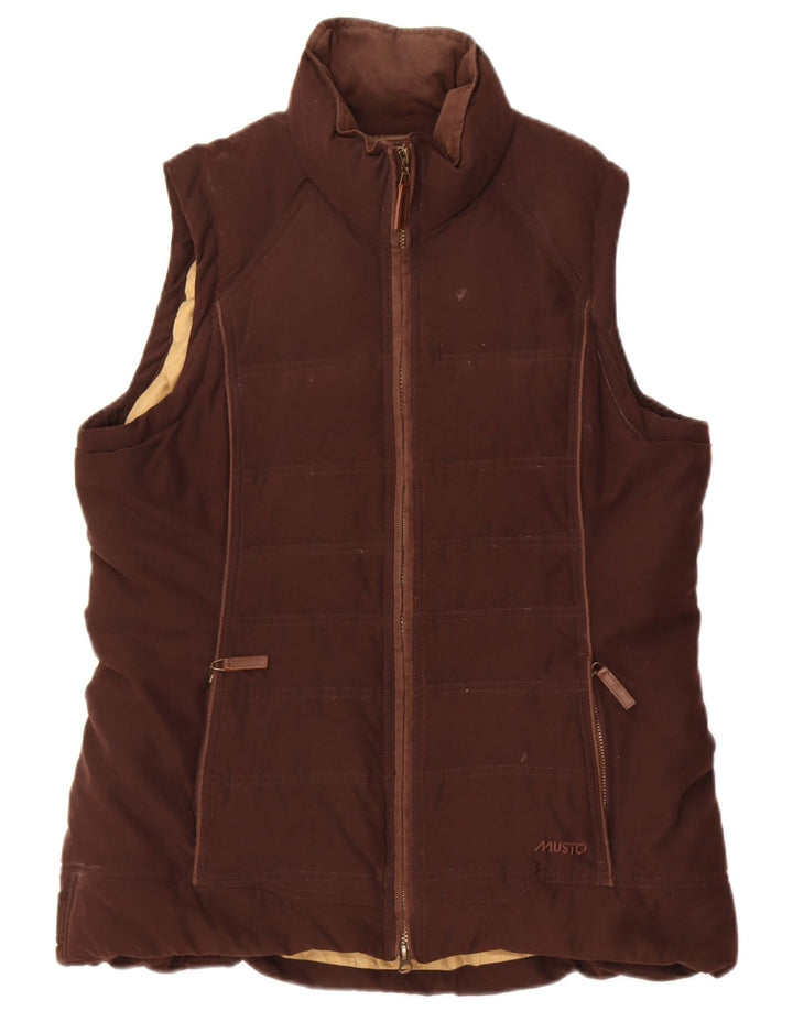 Musto Gilet căptușit pentru femei UK 16, mare, maro, poliester