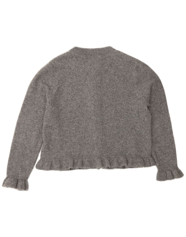 Pulover cardigan pentru femei Zara UK 16 mare poliester gri