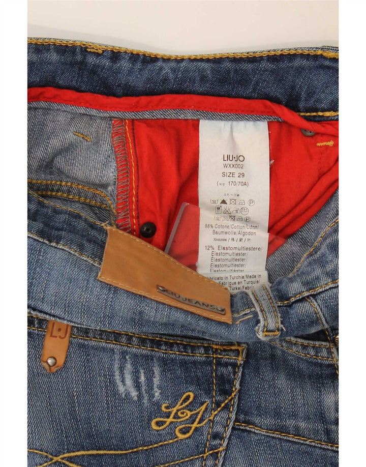 Blugi slim pentru femei Liu Jo L31 L31 albastru din bumbac