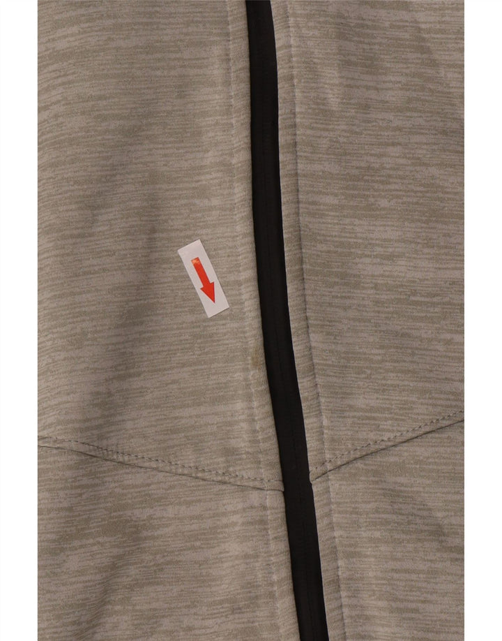 Pulover Superdry pentru femei, cu fermoar, UK 12, poliester cu dungi gri medii