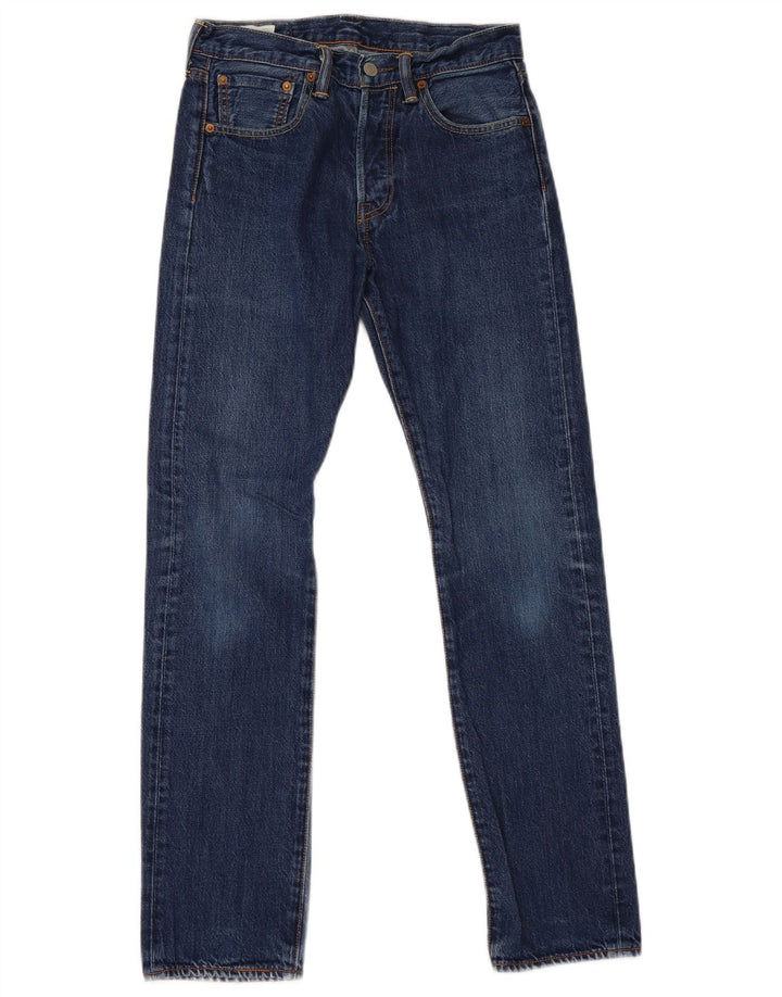 Blugi drepti pentru bărbați Levi's W28 L32 Bumbac bleumarin