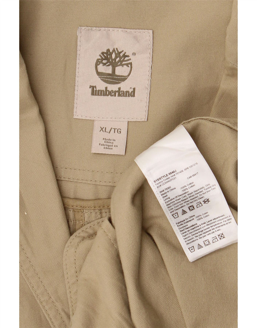 Jachetă pentru bărbați Timberland cu 3 nasturi, UK 42 XL, bumbac bej