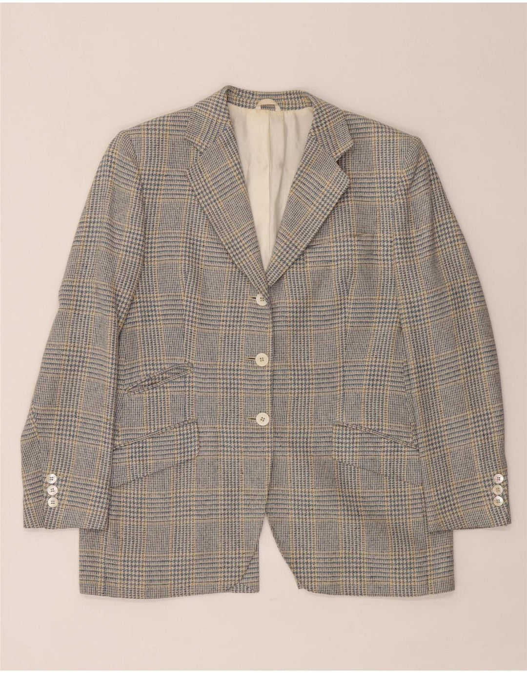 Jachetă Burberrys pentru femei, cu 3 nasturi, UK 12, albastru mediu