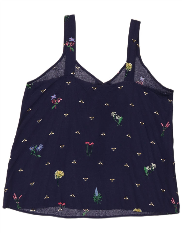 Jules pentru femei Abstract Pattern Cami Top UK 20 2XL Bleumarin Viscoză