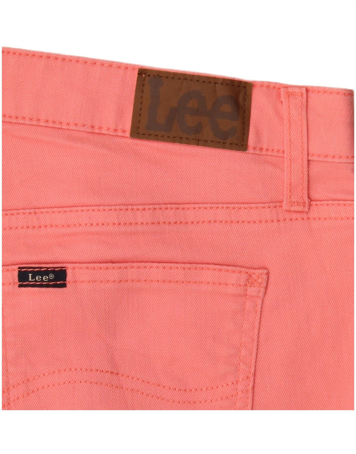 Pantaloni scurți din denim cu talie medie Lee pentru femei W34, mari, roz