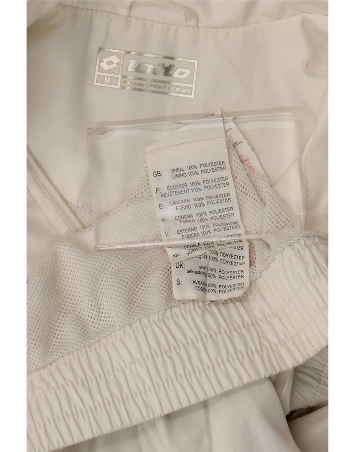 Jachetă de trening pentru bărbați Lotto, poliester alb mediu