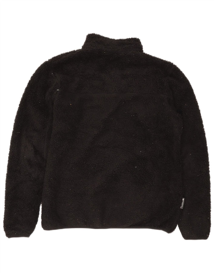 Jumper pentru bărbați Mountain Warehouse, cu fermoar și gât, din lână, mare, negru, poliester