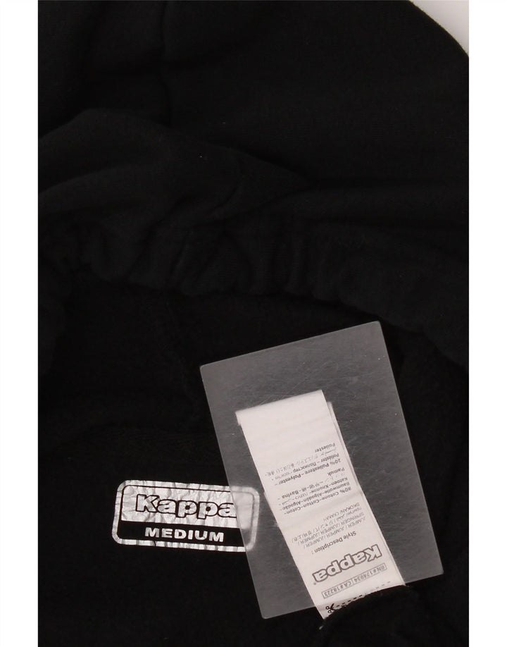 Pulover Kappa pentru femei, cu capota, negru mediu, bumbac