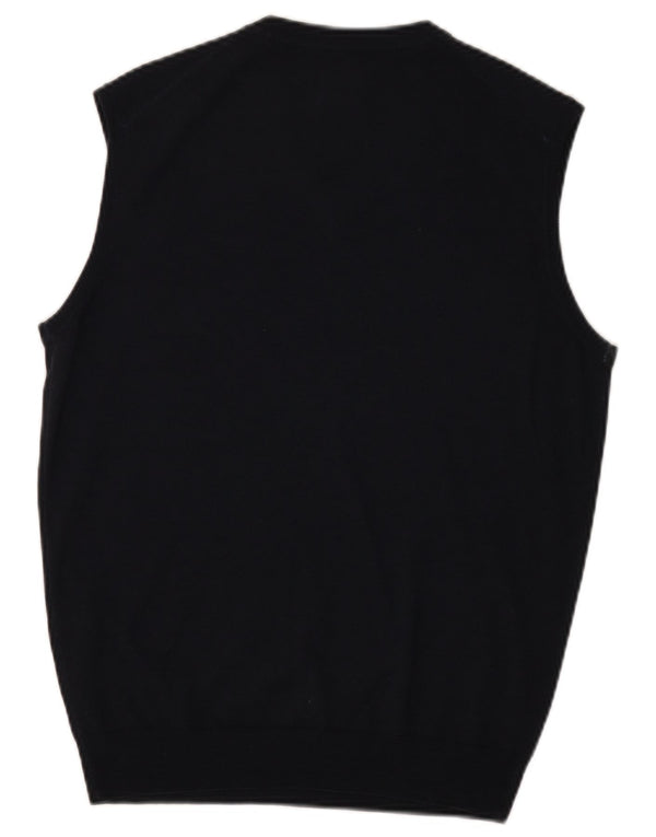 Boggi Mens Vest Tank Top Lână medie bleumarin