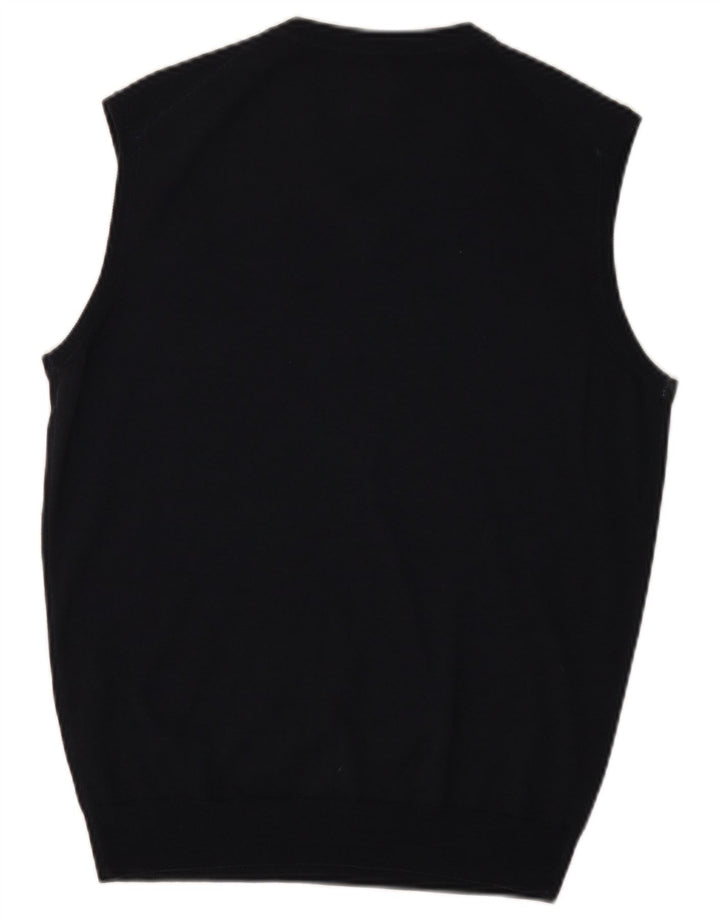 Boggi Mens Vest Tank Top Lână medie bleumarin