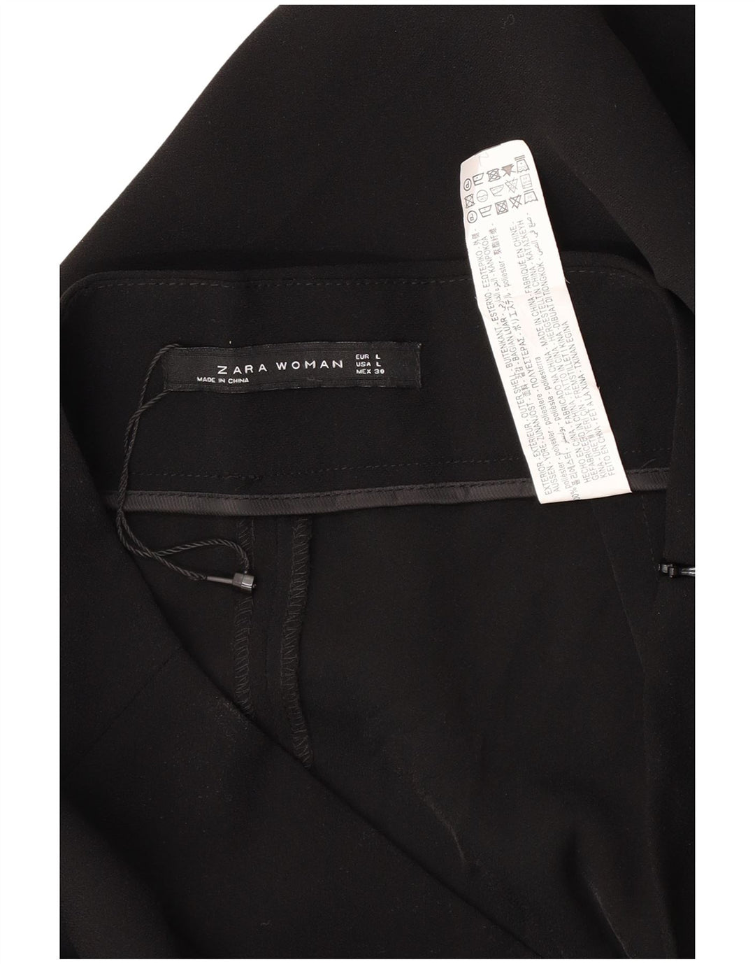 Pantaloni tăiați pentru femei Zara L30 L25 Poliester negru