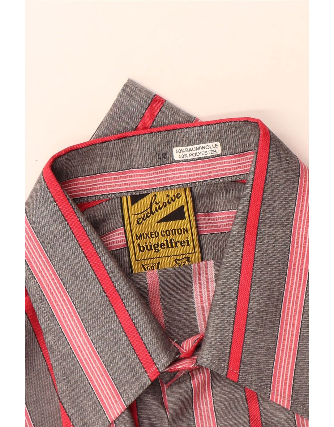 Camasa Barbati Bugelfrei Marimea 40 Bumbac cu dungi Gri Mediu