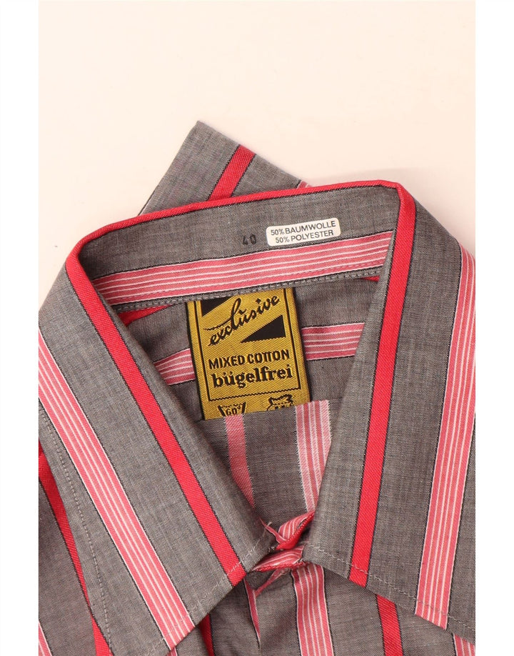 Camasa Barbati Bugelfrei Marimea 40 Bumbac cu dungi Gri Mediu