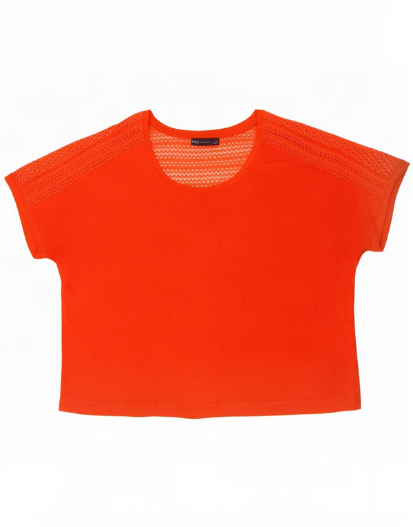 Tricou supradimensionat pentru femei Marks & Spencer, UK 18 XL, in portocaliu