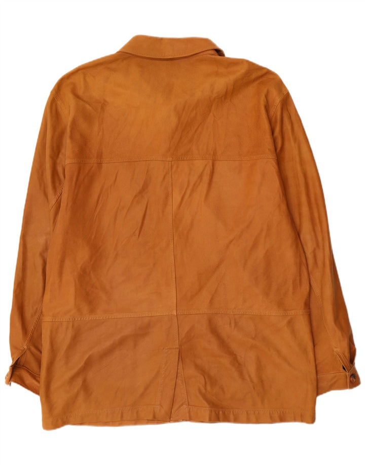Jachetă vintage pentru bărbați din piele intoarsa IT 54 2XL Bej