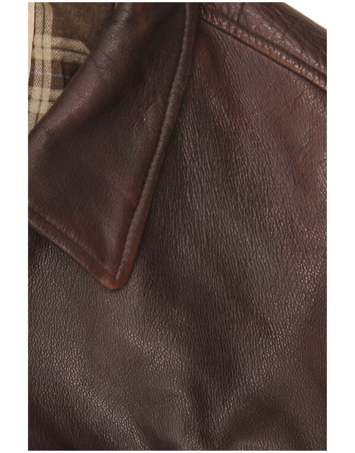 Geacă din piele pentru bărbați Harry&Moore IT 54 2XL din piele maro