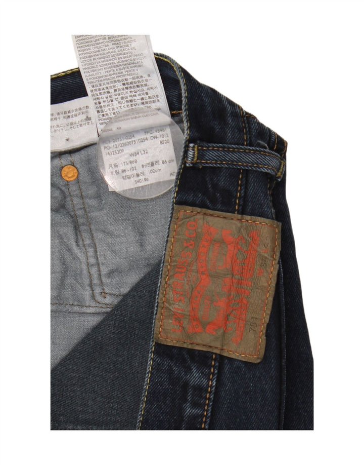 Blugi drepti pentru bărbați Levi's 751 W34 L32 bumbac bleumarin