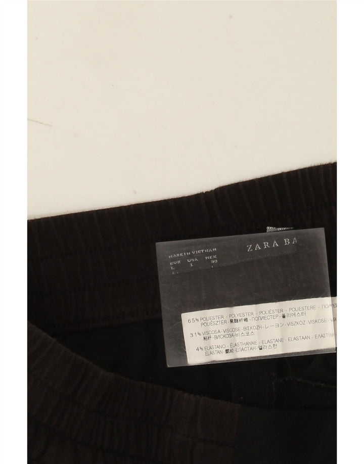 Pantaloni scurți casual pentru femei Zara, mari W32, poliester negru